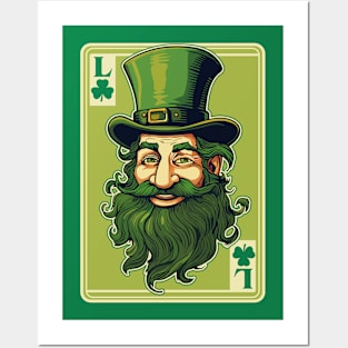 Leprechaun Shamrock Card St Paddys Day Festival Posters and Art